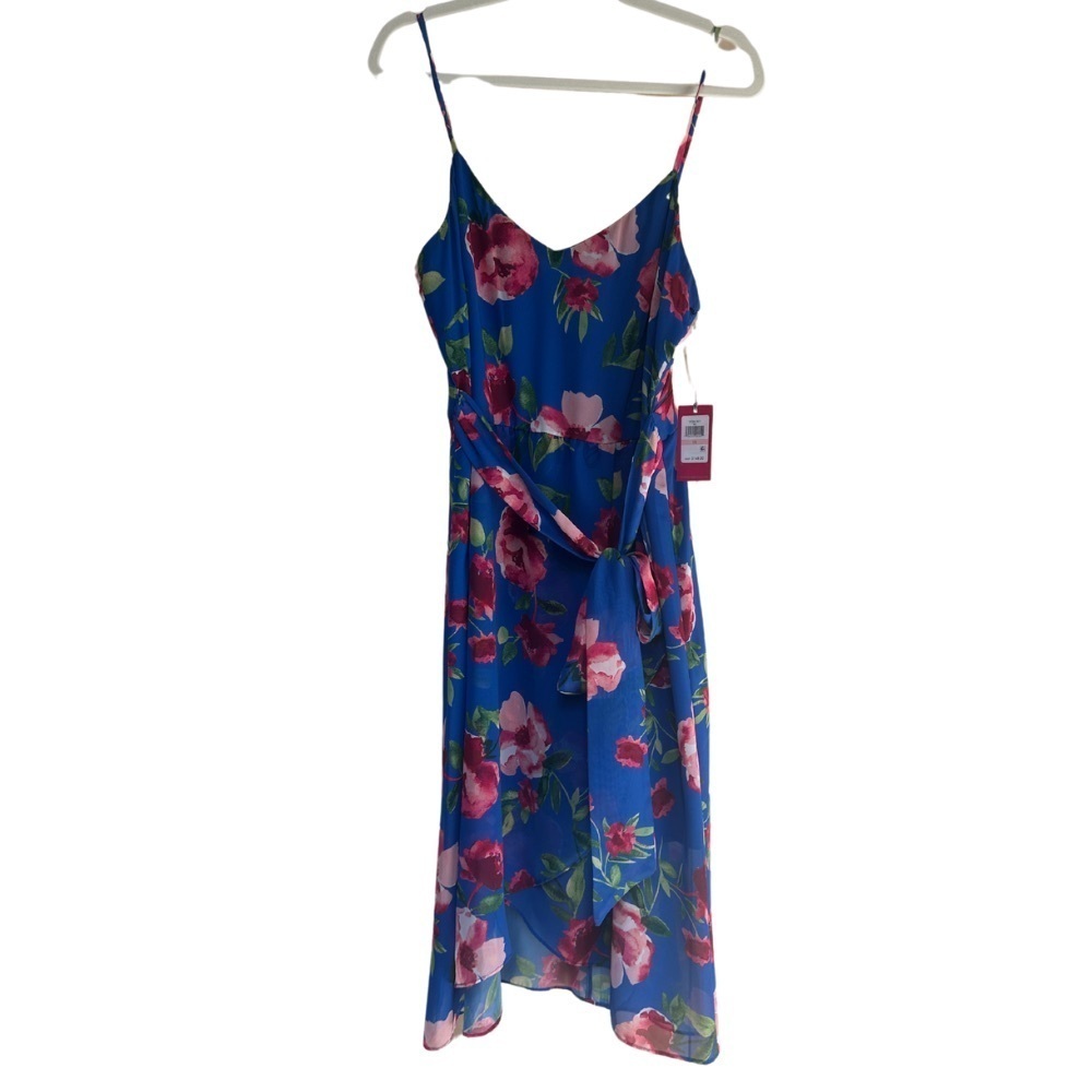 NWT Vince Camuto Blue Floral Midi Dress – Size 10 - Picture 2 of 4